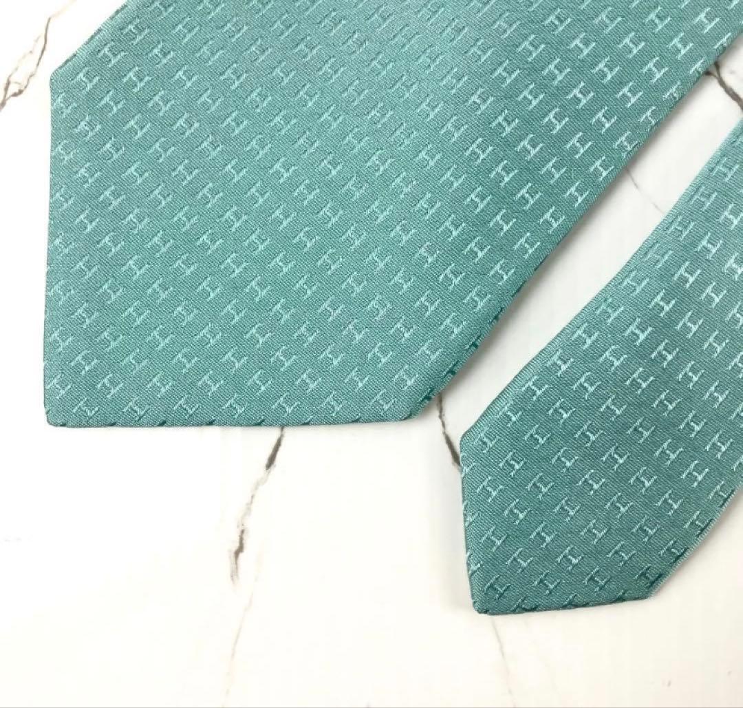 限定セール最終日最低額！　2/3までエルメス　ネクタイ　ファソネ　H柄　H織