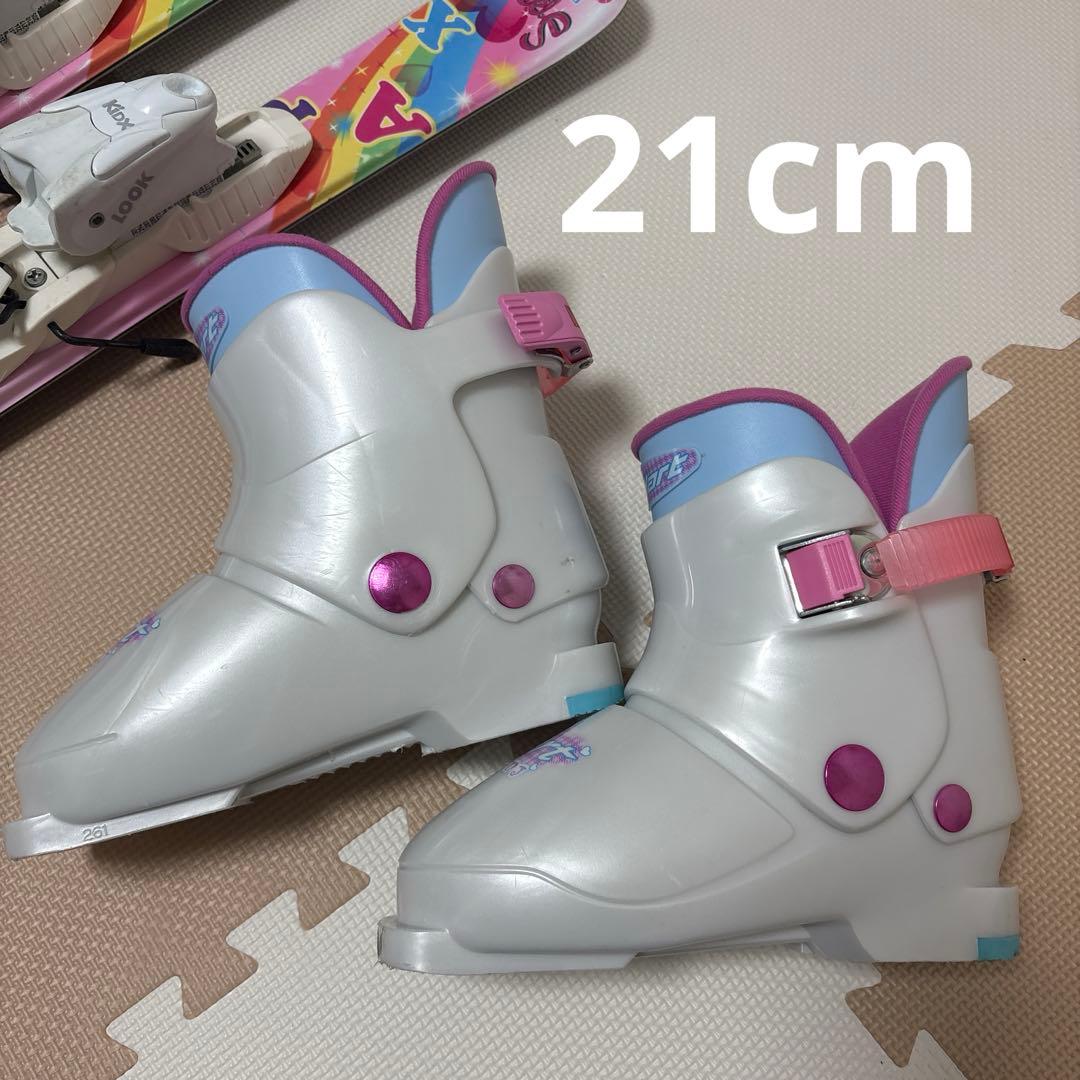 KAZAMA スキーセット106cm ROCKER ストック80cm ブーツ2足