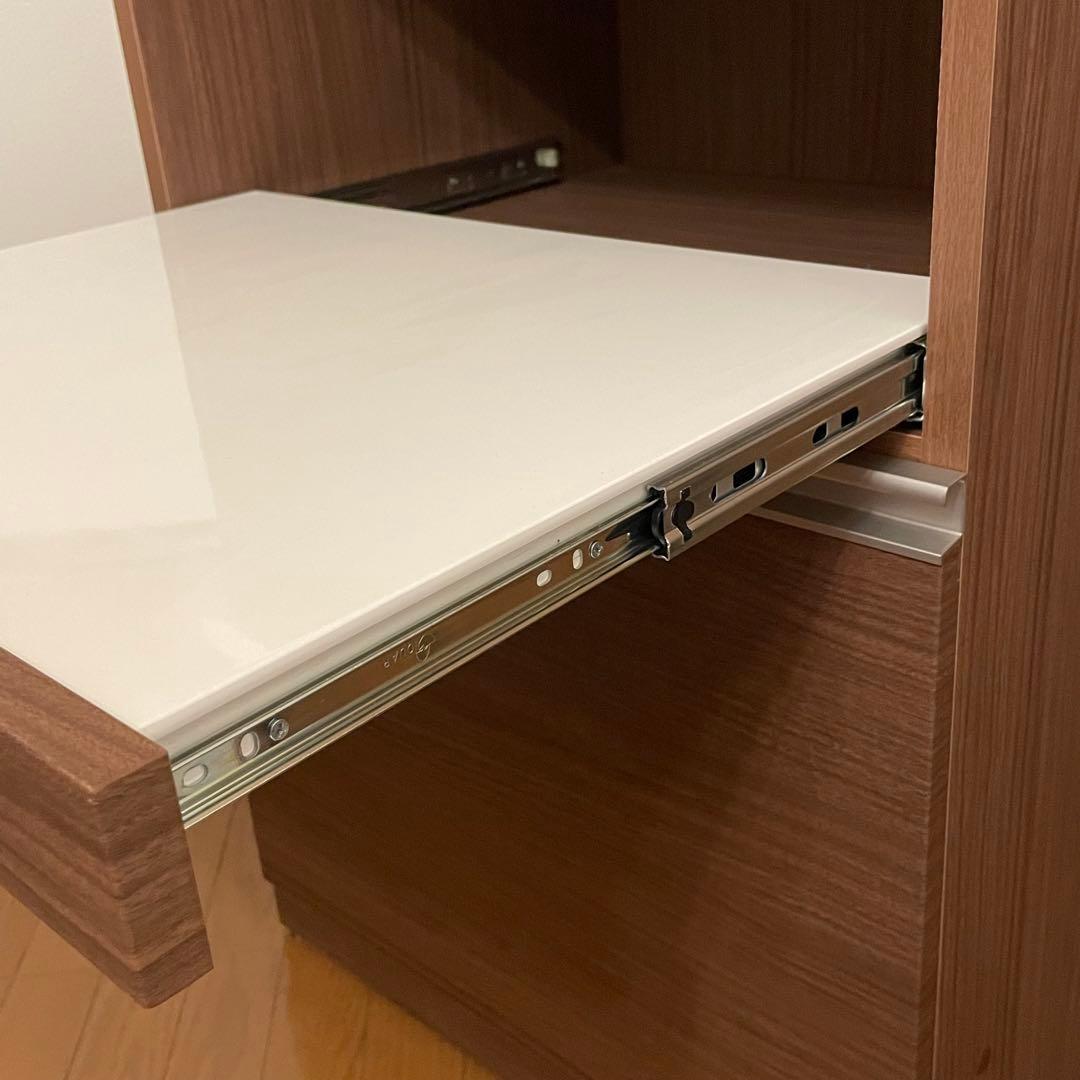 【美品】ニトリ キッチン収納カウンター 22年製 コンセント付き 木目調