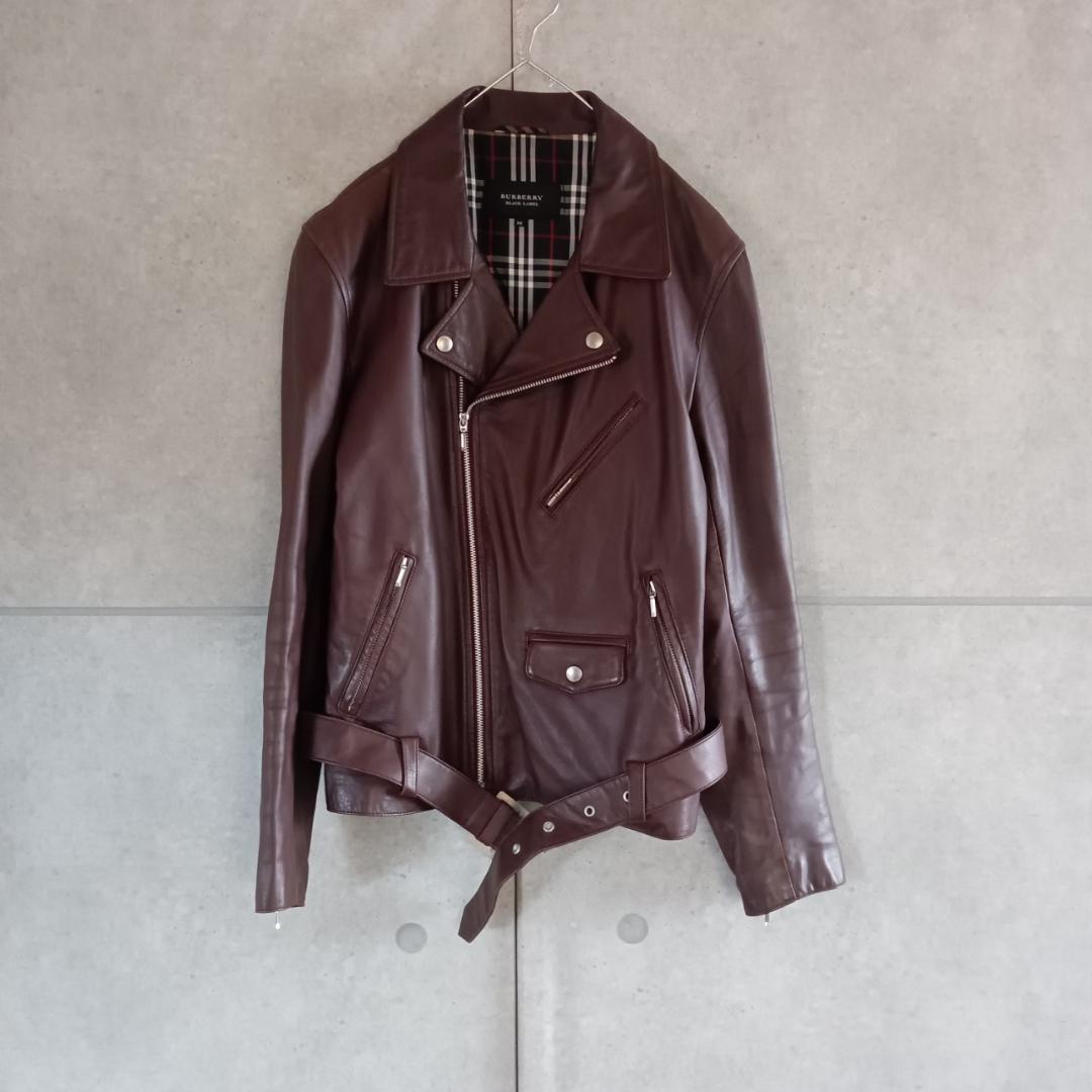 BURBERRY BLACK LABELライダースジケット 牛革 X2775