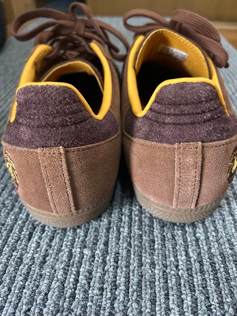 【韓国限定】adidas Samba ブラウン/イエロー スニーカー