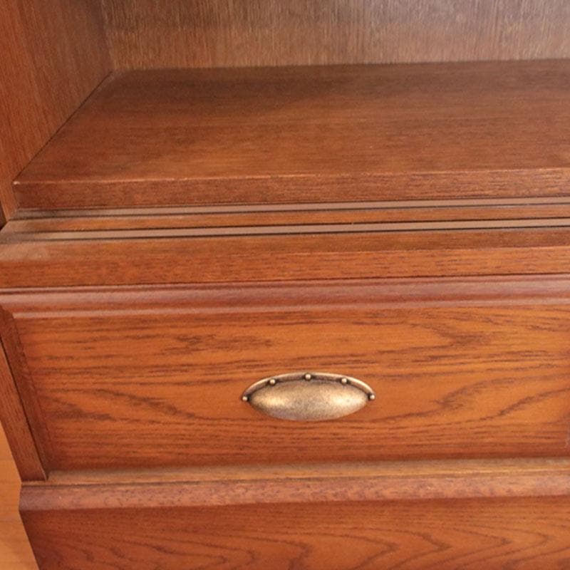 国産ブックシェルフ 本棚 幅88cm 木製シェルフ 引出付き 699-847