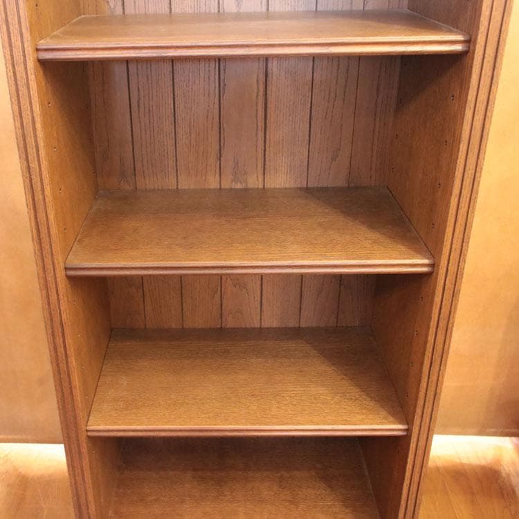 国産ブックシェルフ 本棚 幅88cm 木製シェルフ 引出付き 699-847