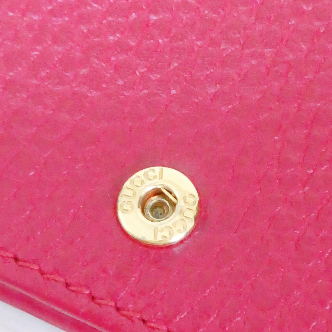 GUCCI グッチ マーモント 2つ折り財布 レッド レディース