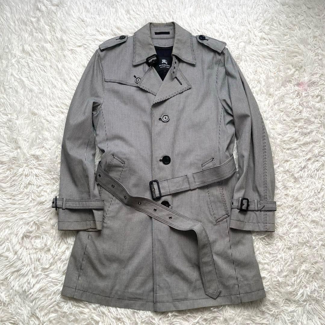 美品✨バーバリーブラックレーベル トレンチコート ライナー 千鳥格子 サイズL