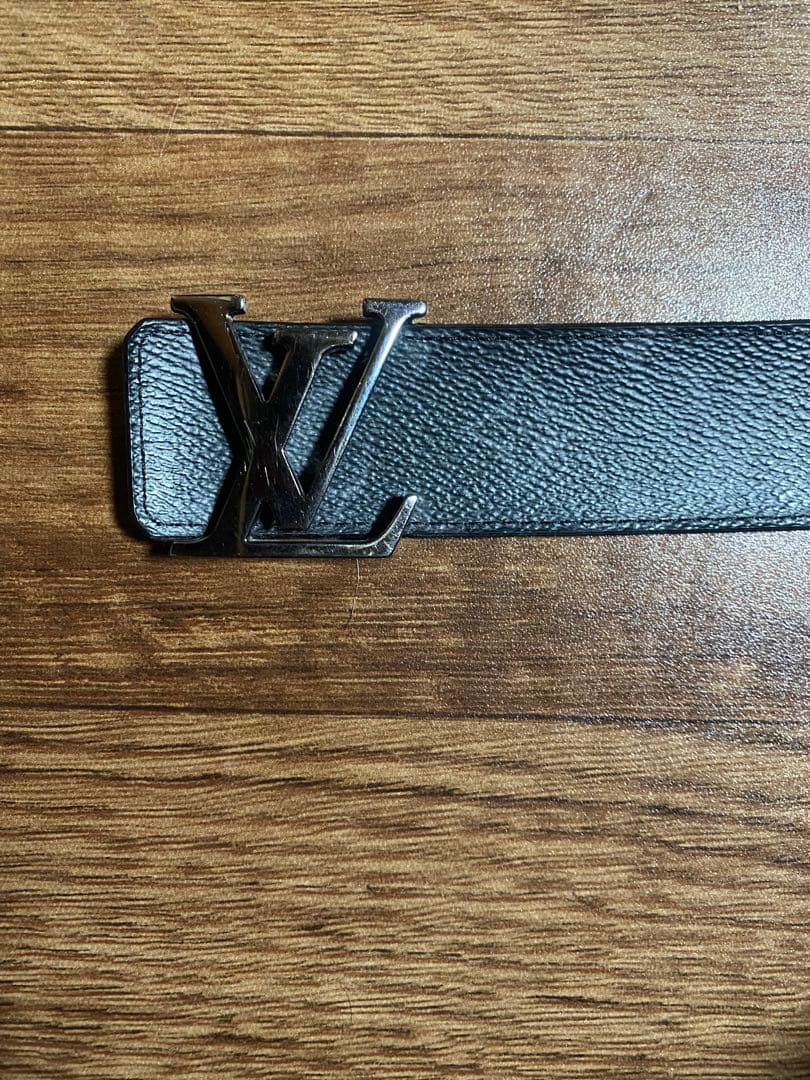 ルイ・ヴィトン ブラックレザー ベルト 95