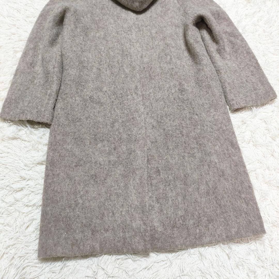 【モヘヤ】ゆったり　ビームスボーイ　スライバーフードコート　イタリア生地　ロング