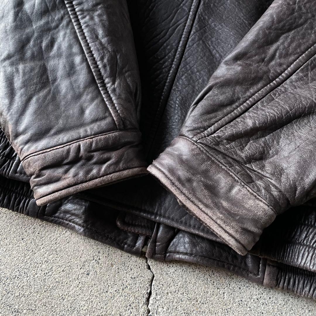 90s real leather bomber jacket 本革 a2 g1