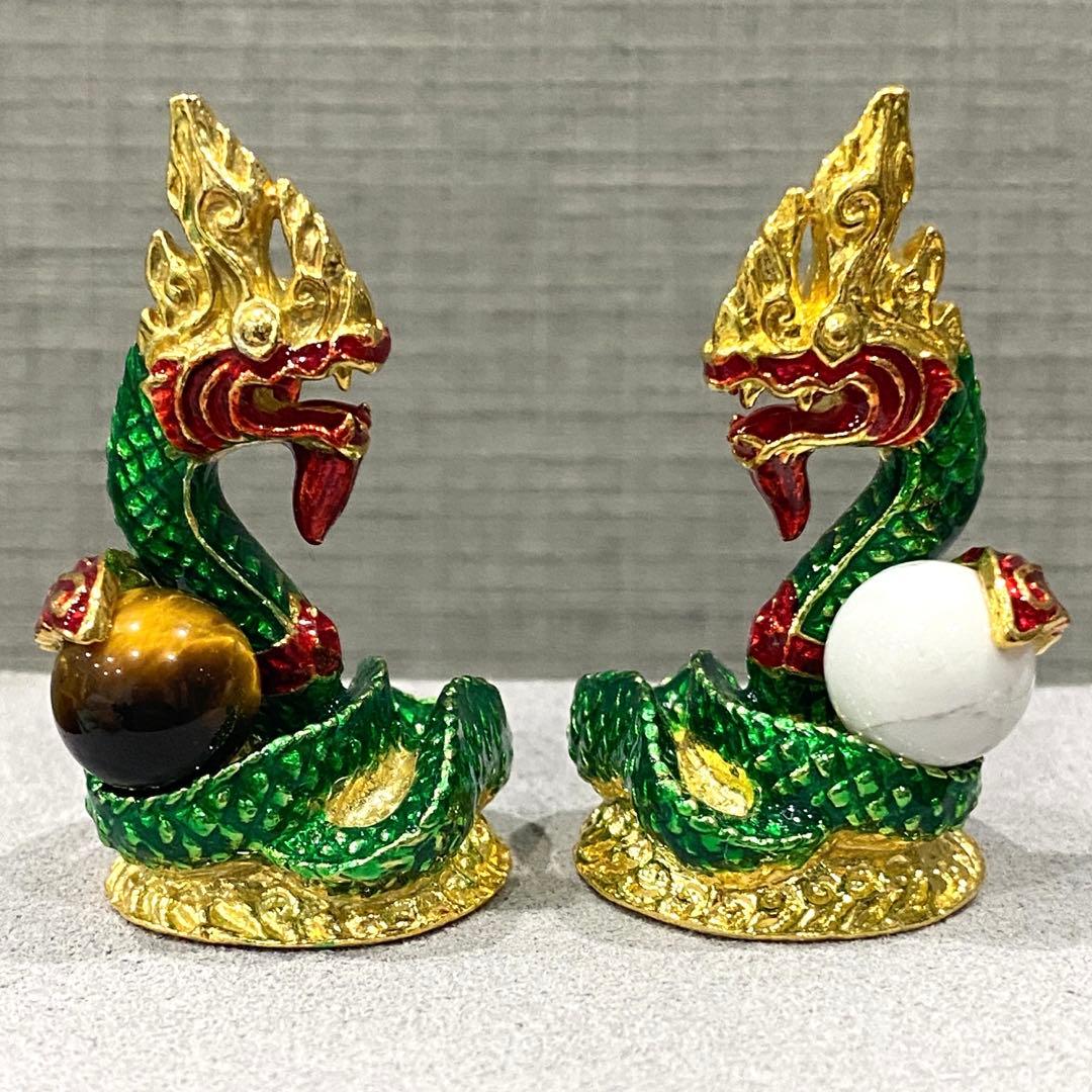新品未使用【パヤナーク像】 ナーガ神(龍人　蛇神)2体セット