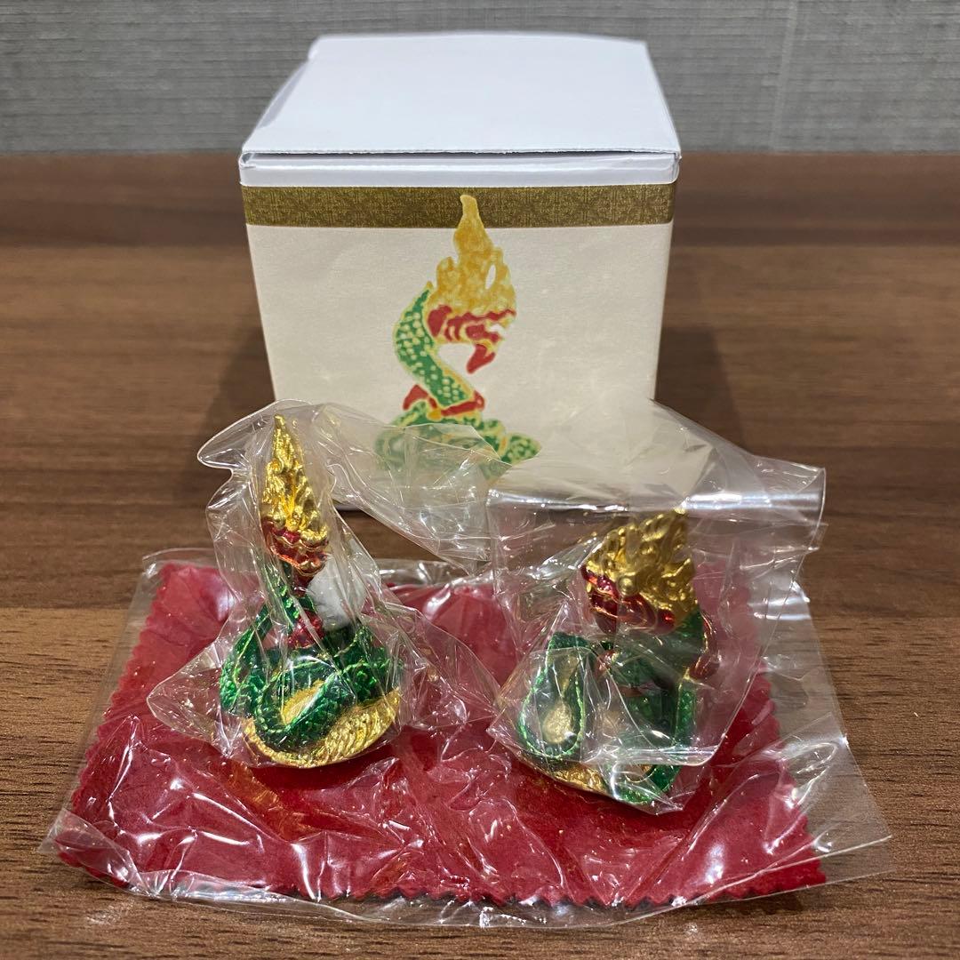 【新品未使用】パヤナーク像　ナーガ神(龍人　蛇神)2体セット