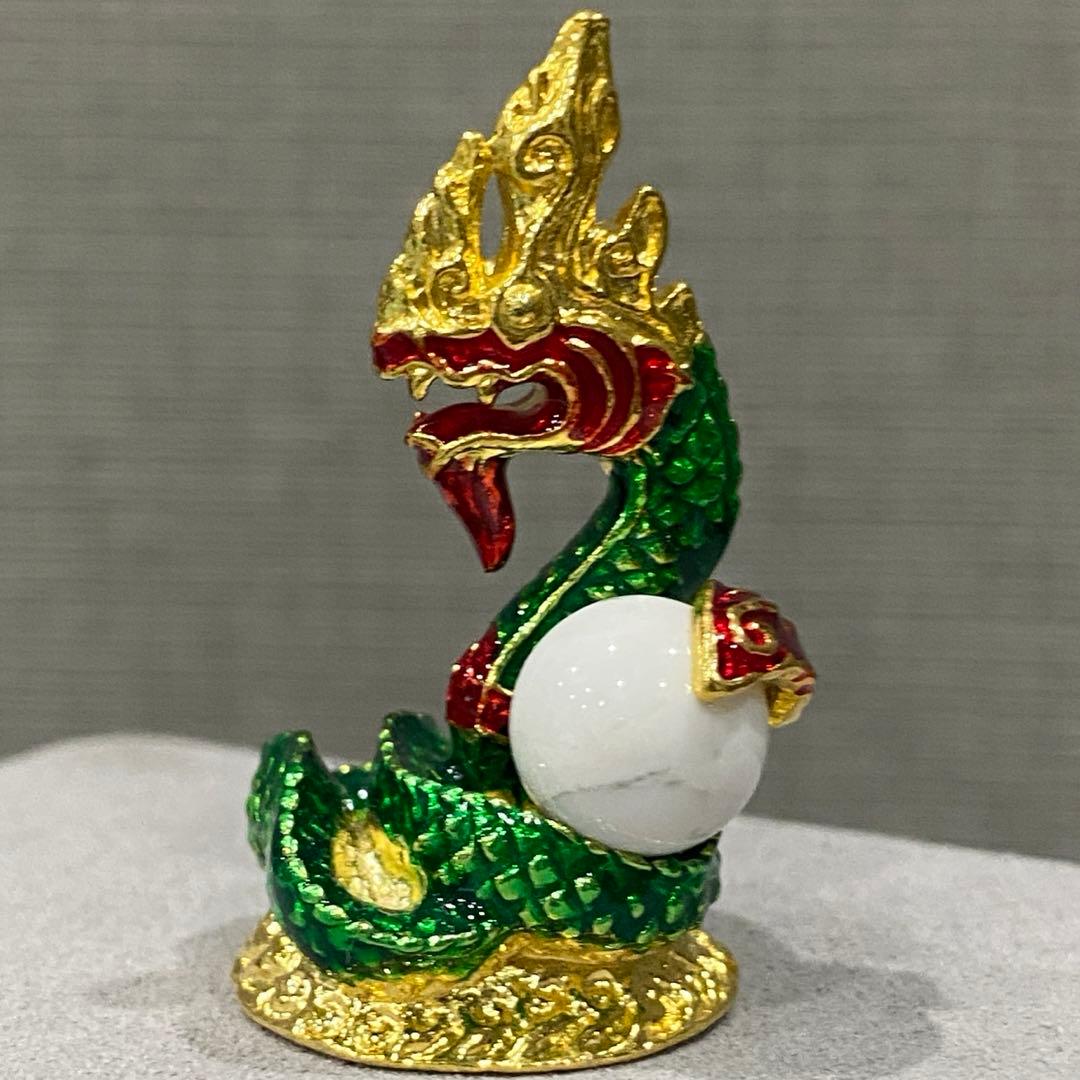 【新品未使用】パヤナーク像　ナーガ神(龍人　蛇神)2体セット