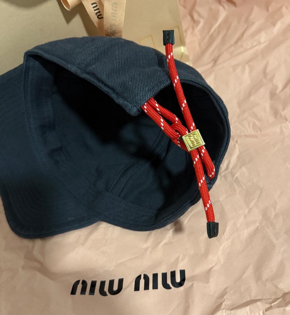 MIUMIU デニム ベースボールキャップ 正規品　新作