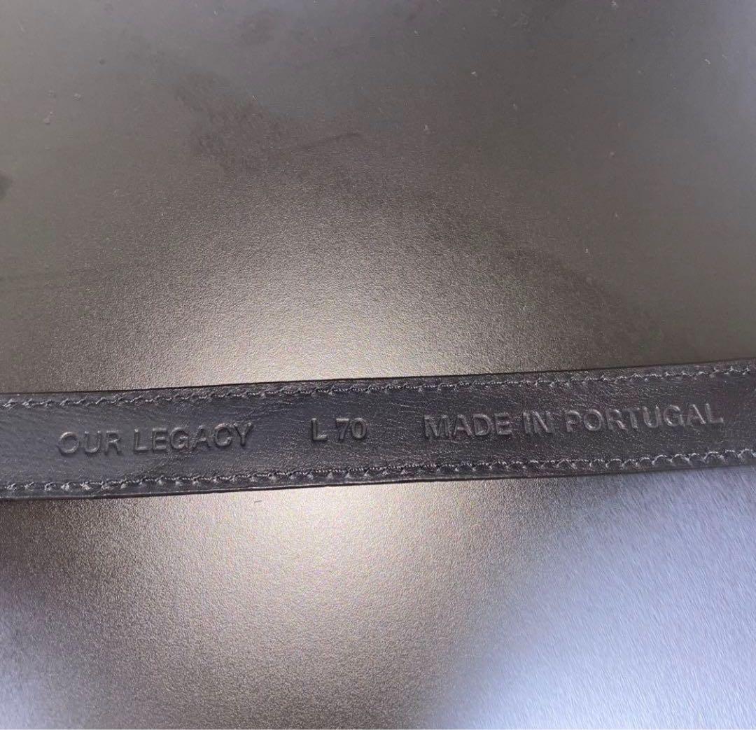 小物 OUR LEGACY 2CM BELT 24aw Croc Bull Hide