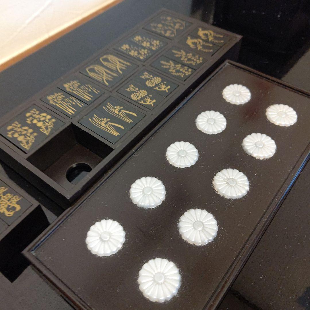 香道具志野流　十種香札銀葉盤　樹脂製