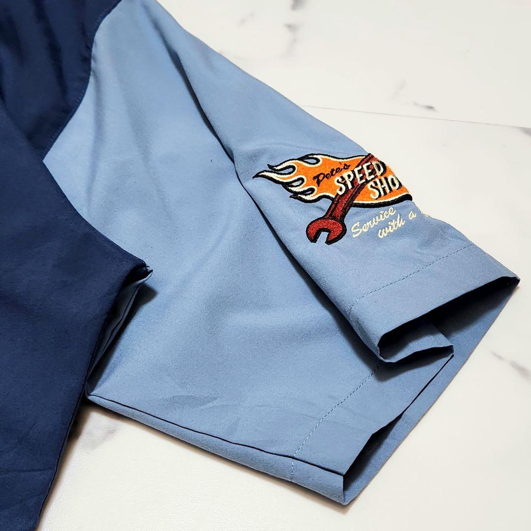 DISNEY ディズニー ヴィンテージ ボーリングシャツ PETE ピート 刺繍