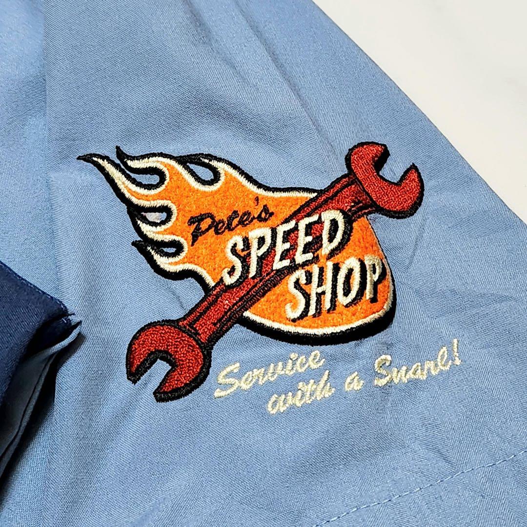 DISNEY ディズニー ヴィンテージ ボーリングシャツ PETE ピート 刺繍