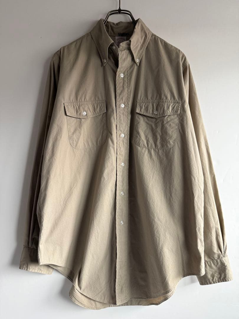 60-70's BrooksBrothers ボタンダウンワークシャツ 15.5