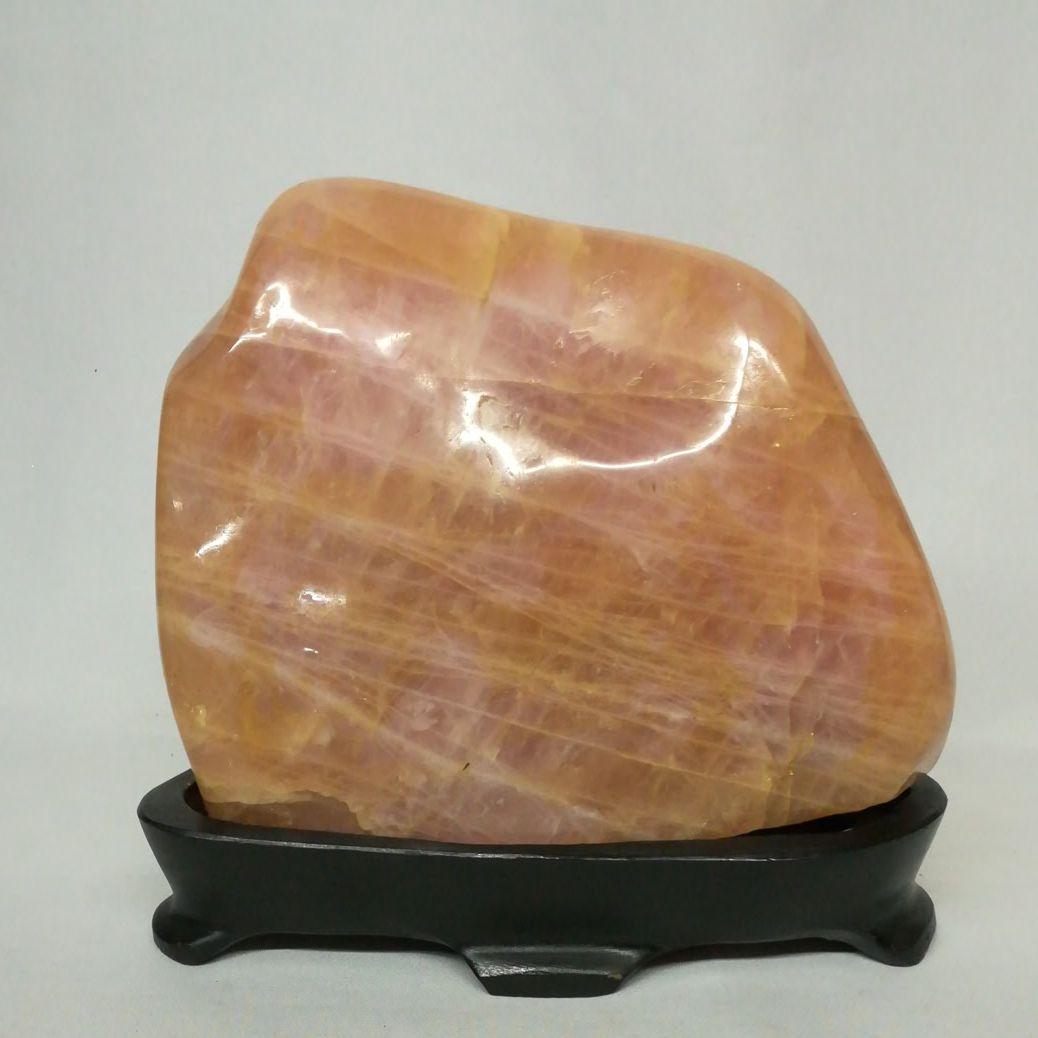 天然石　原石　置物　台座付