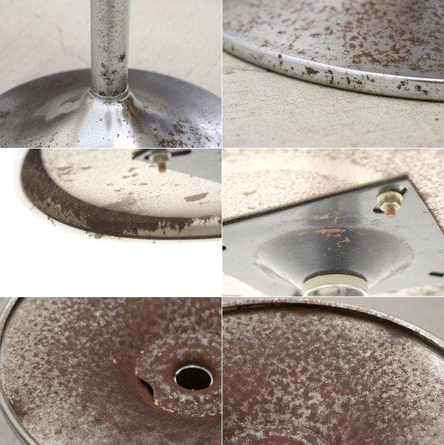 レトロ ヴィンテージ スツール ラウンド 円形 ミッドセンチュリー 合皮 2