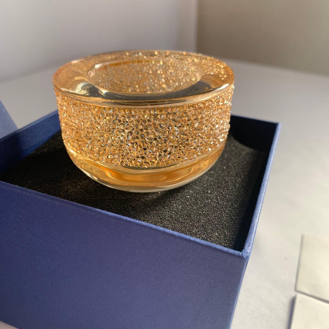 Swarovski ゴールド 正規品 ゴージャスキャンドルホルダー