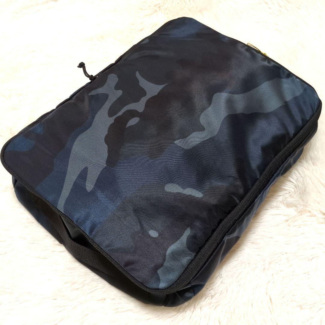 【超美品】PORTER　EFFECT　ポーチ L　ウッドランドネイビー　タグ付き