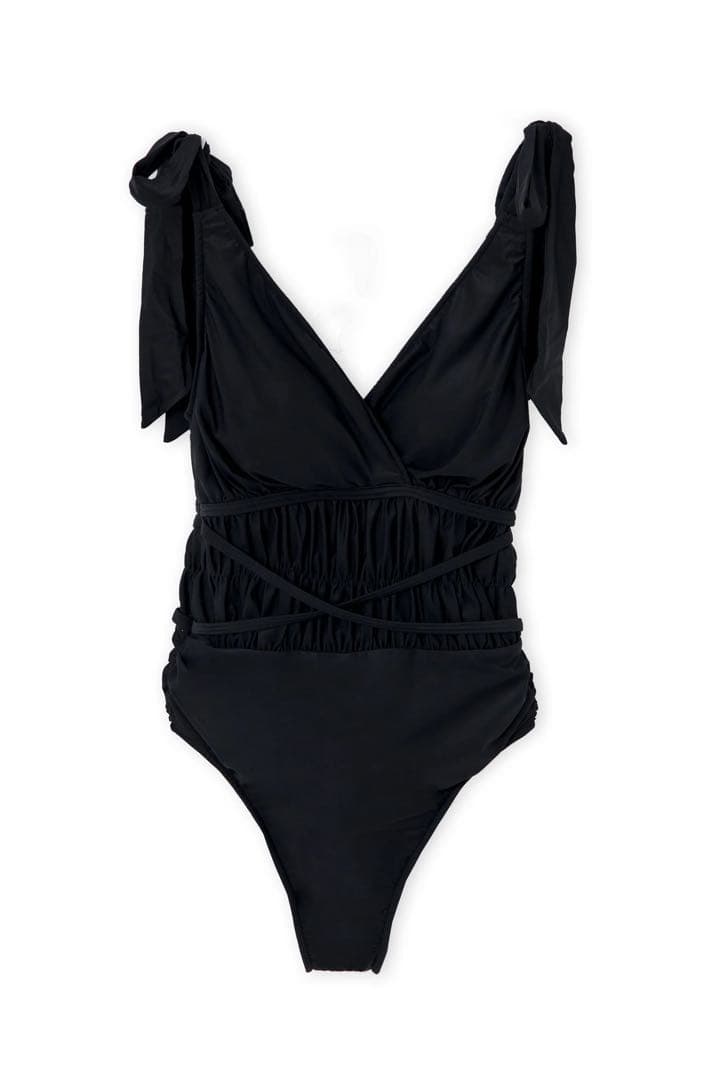水着・ラッシュガード herlipto Corse Ribbon Swimsuit Black