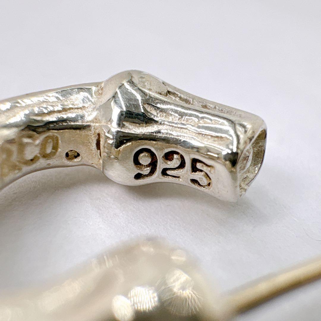 極美品 オールドティファニー バンブー スモール 片耳 ピアス シルバー925