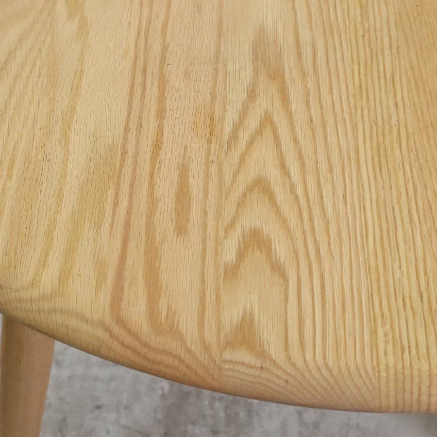 24年製 モモナチュラル オーク無垢材 ラウンドテーブル Φ950