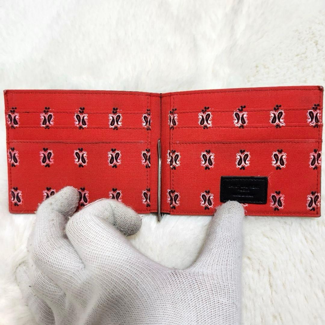 ✨極美品　付属品完備　希少✨サンローラン　マネークリップ　二つ折り　バイカラー