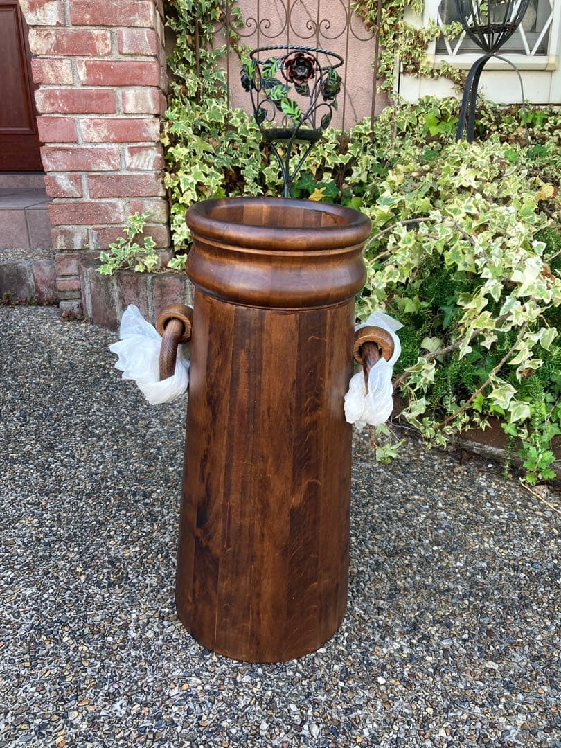 新品　未使用　イタリア製　木製傘立て　MADE IN ITALY アンティーク