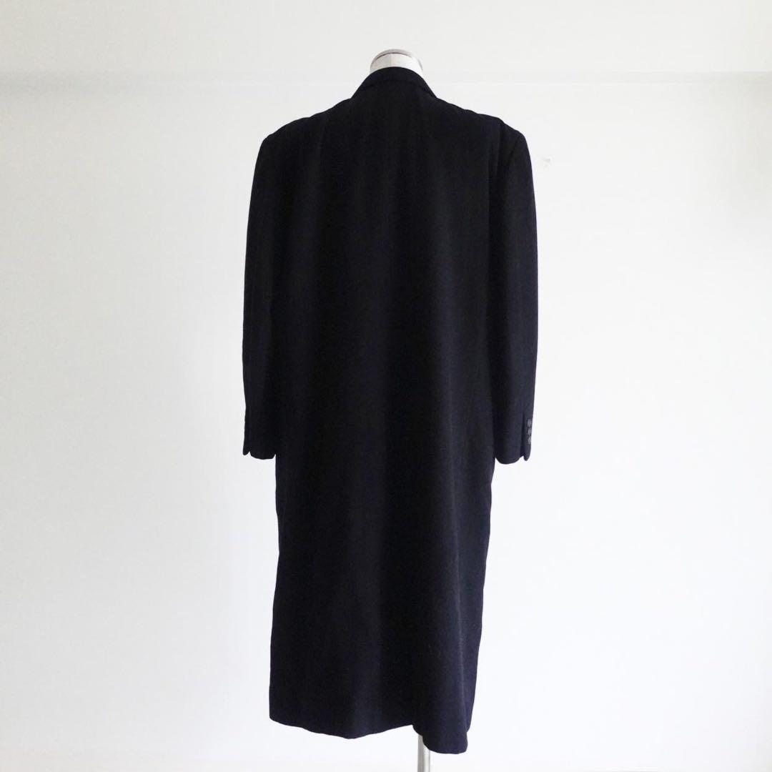 LANVIN Paris ピュアウール　ダブルチェスターコート　ネイビー