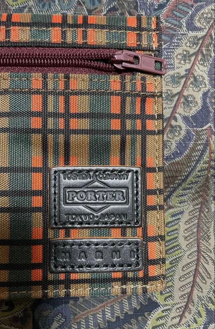 marni × porterコラボ チェック柄 ケース