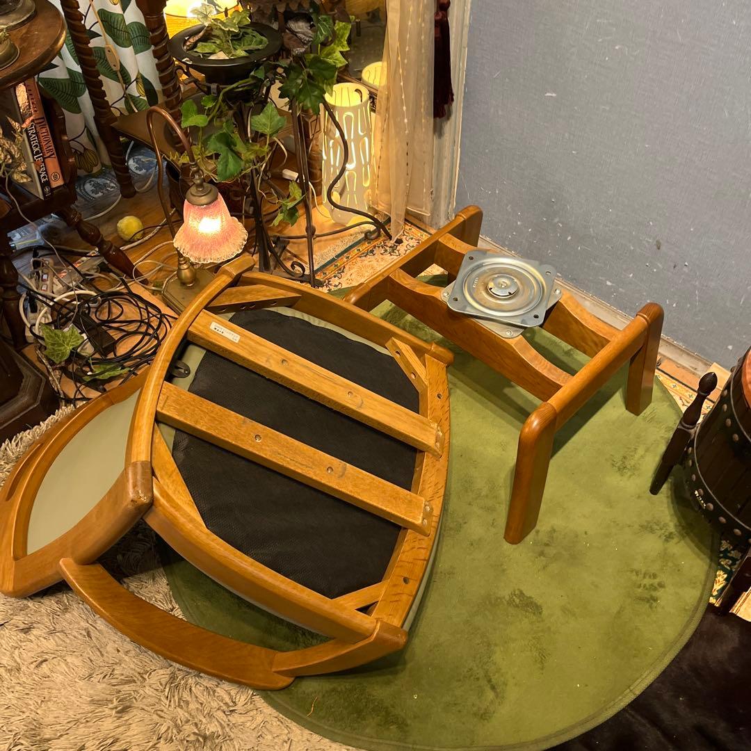 L 1 ヴィンテージ 浜本工芸 ロイヤル　３６０度回転　アームチェア