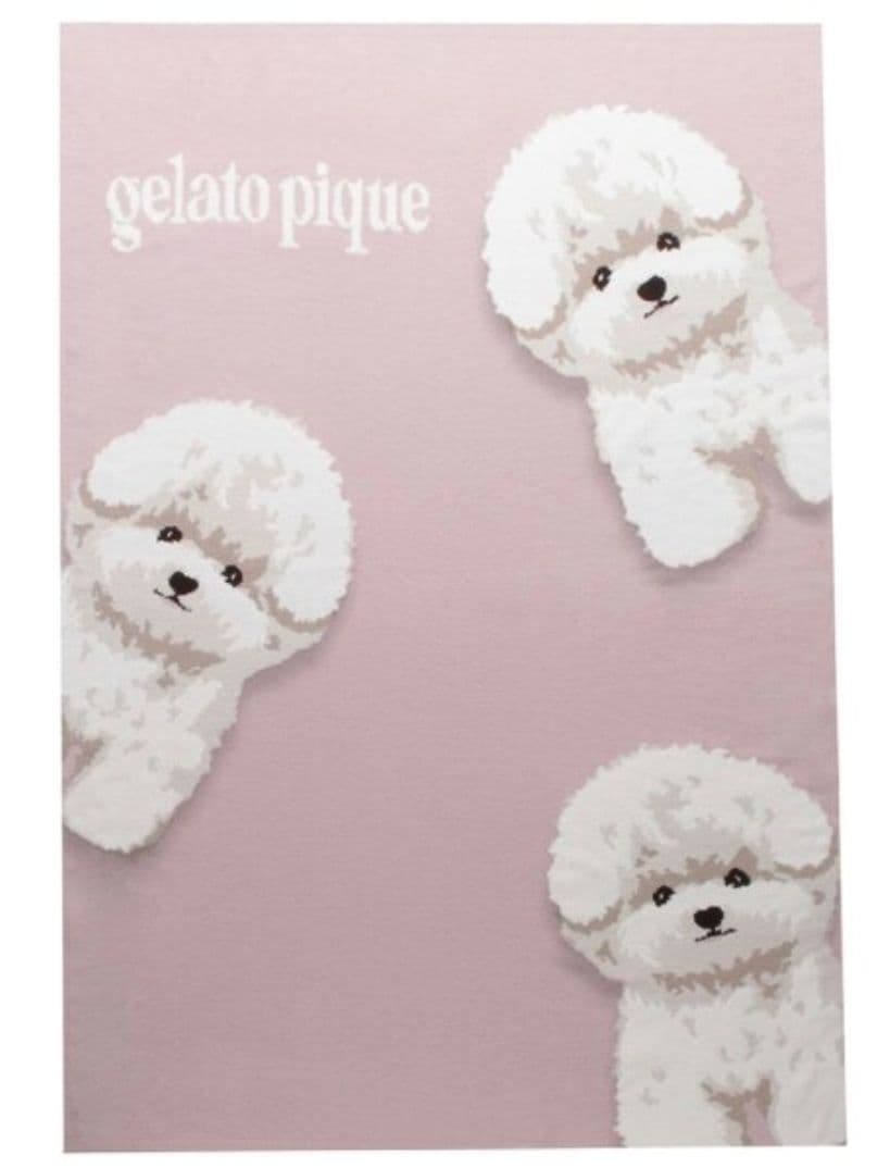 新品未使用　ジェラートピケ　 パウダーDOG３柄ジャガードマルチカバー