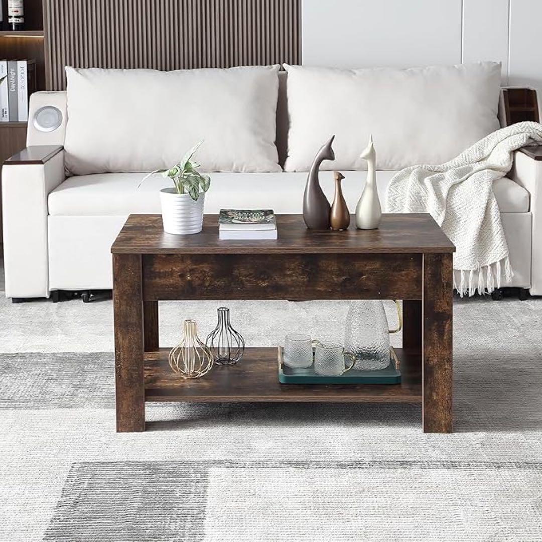 ❤️1品限り❤️FUNROLUX ローテーブル 昇降式 センターテーブル 幅90cm