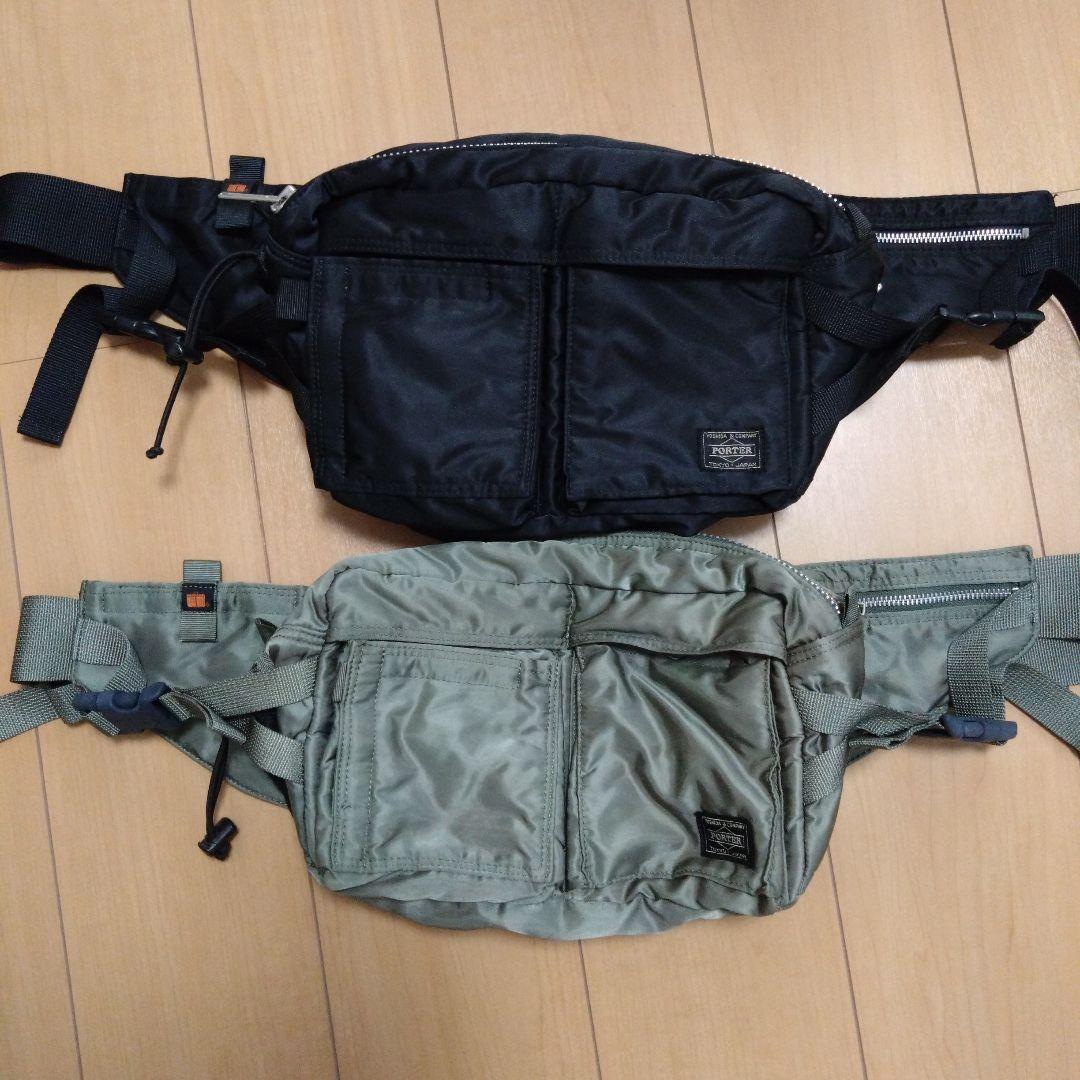 PORTER ボディバッグ ブラック＆オリーブ