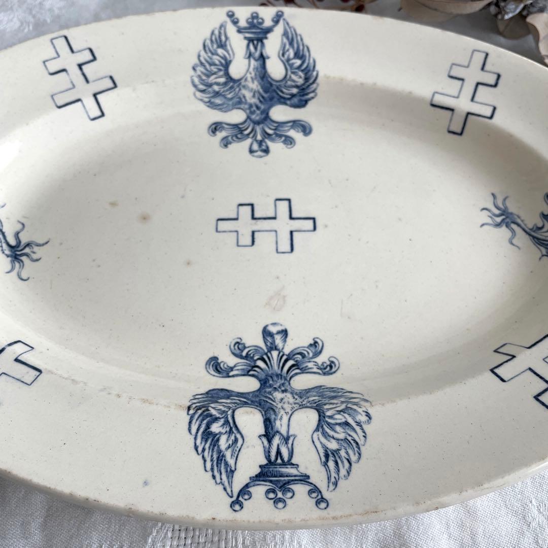 フランス アンティーク リュネヴィル ロレーヌ十字 オーバル皿
