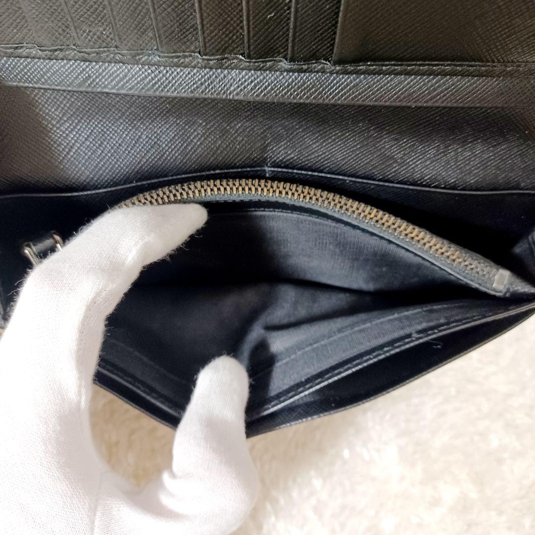 ✨美品✨　プラダ　PRADA　サフィアーノ　長財布　レザー　ブラック