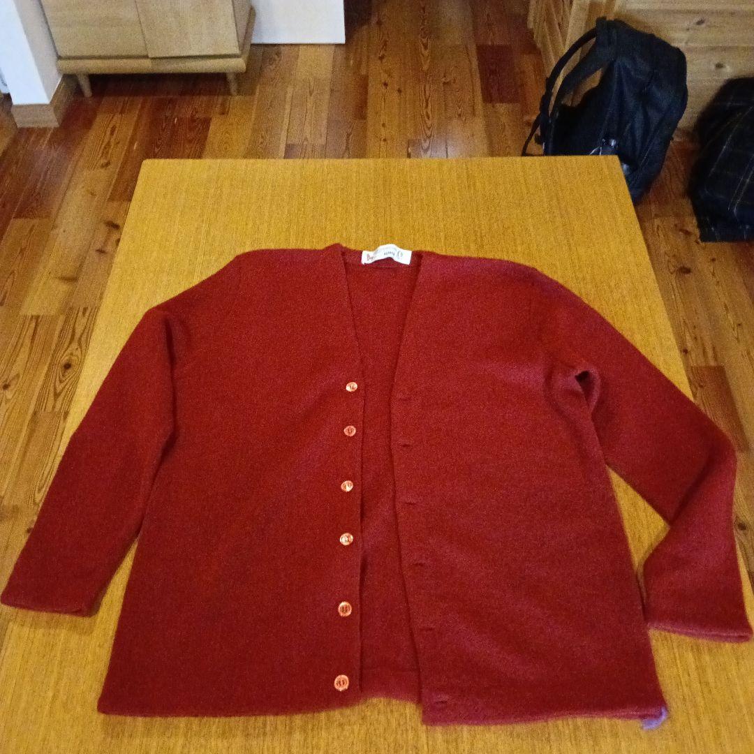 FANNI LEMMERMAYER ALPACA 赤 ボタン付きカーディガン
