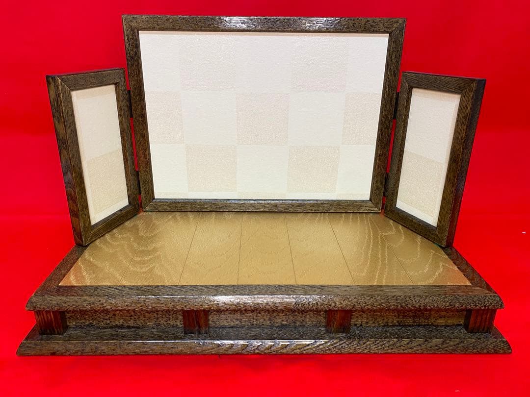 雛人形　木村一秀作　江戸木目込人形親王平飾り・間口約４０×奥行約２０×高約２６㎝