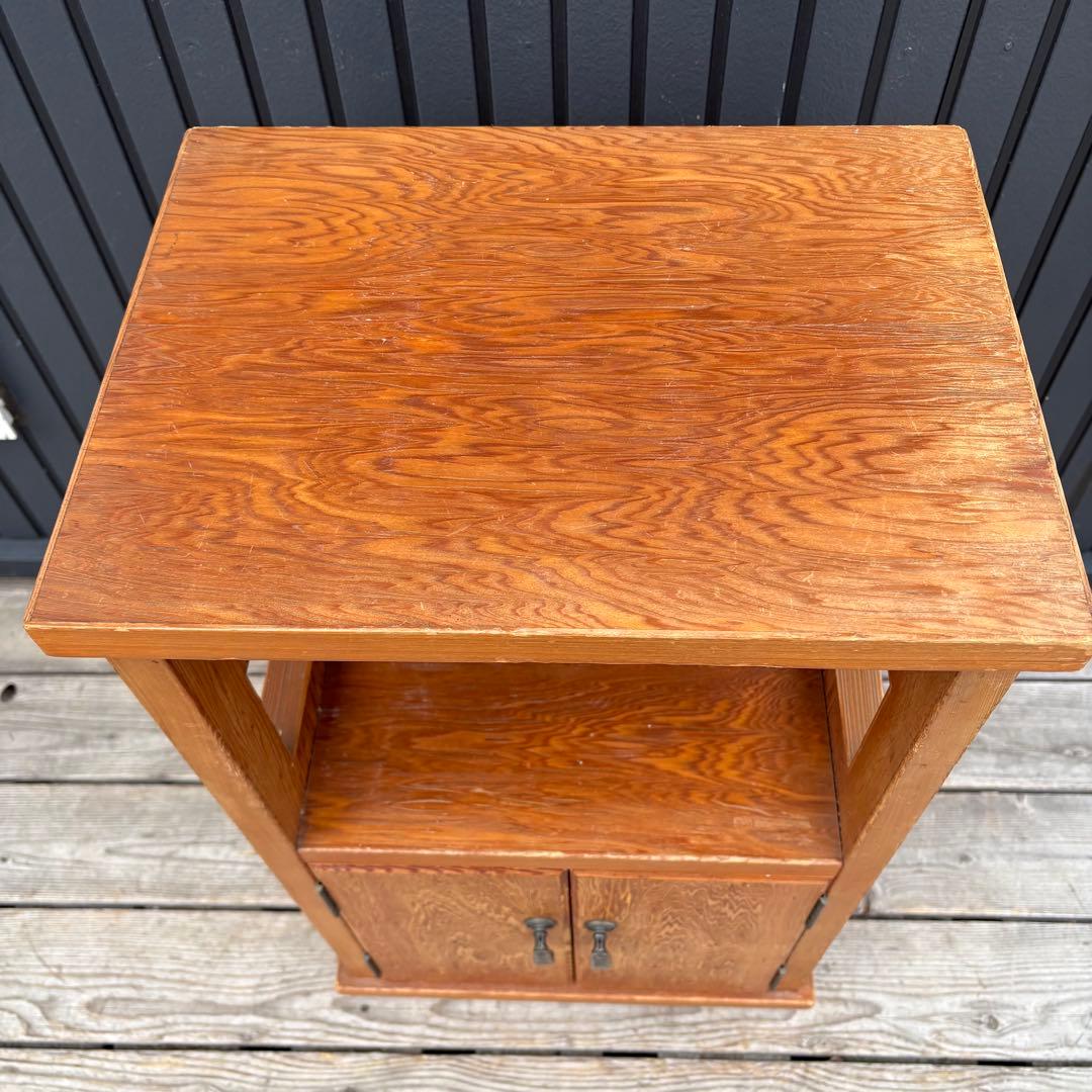 昭和レトロ 和風 木製電話台 花台 飾り棚 コールキャビネット 古道具 古家具