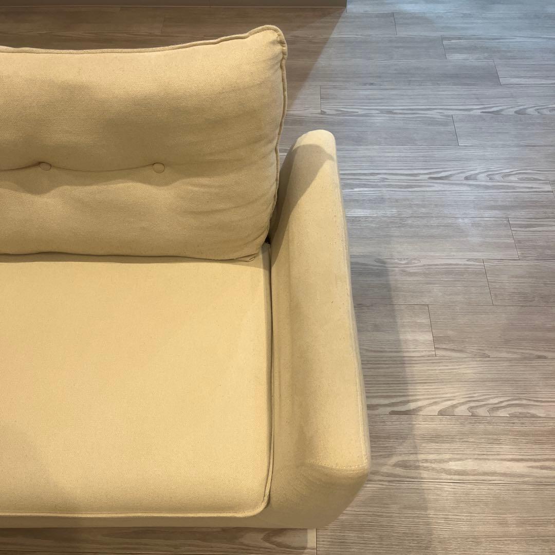 引き取り限定　ローソファにもなるコンパクトソファ 布張りタイプ Nパック4 BE