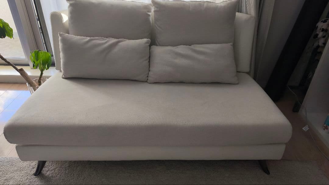 MTY​【美品/2024年4月購入】ニトリ 2人掛け布張りソファ