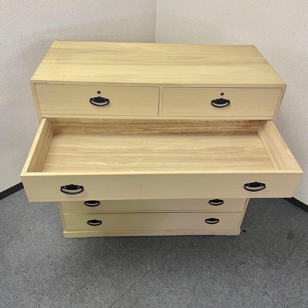 桐タンス 天然木 6段 日本製 高塚桐材商店 和箪笥 チェスト　M