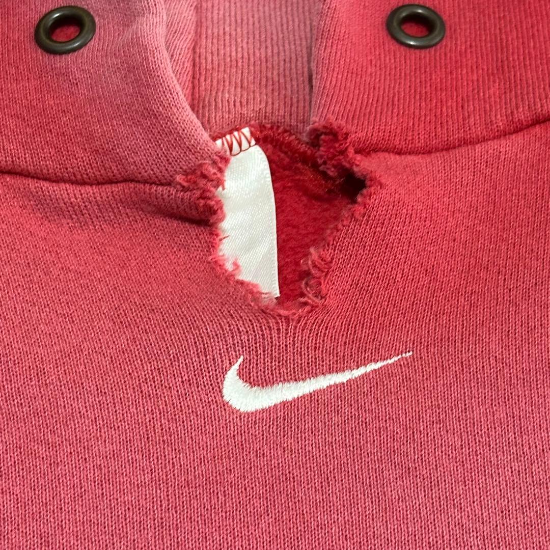 90s USA製 OLD NIKE センタースウォッシュ フェード パーカー