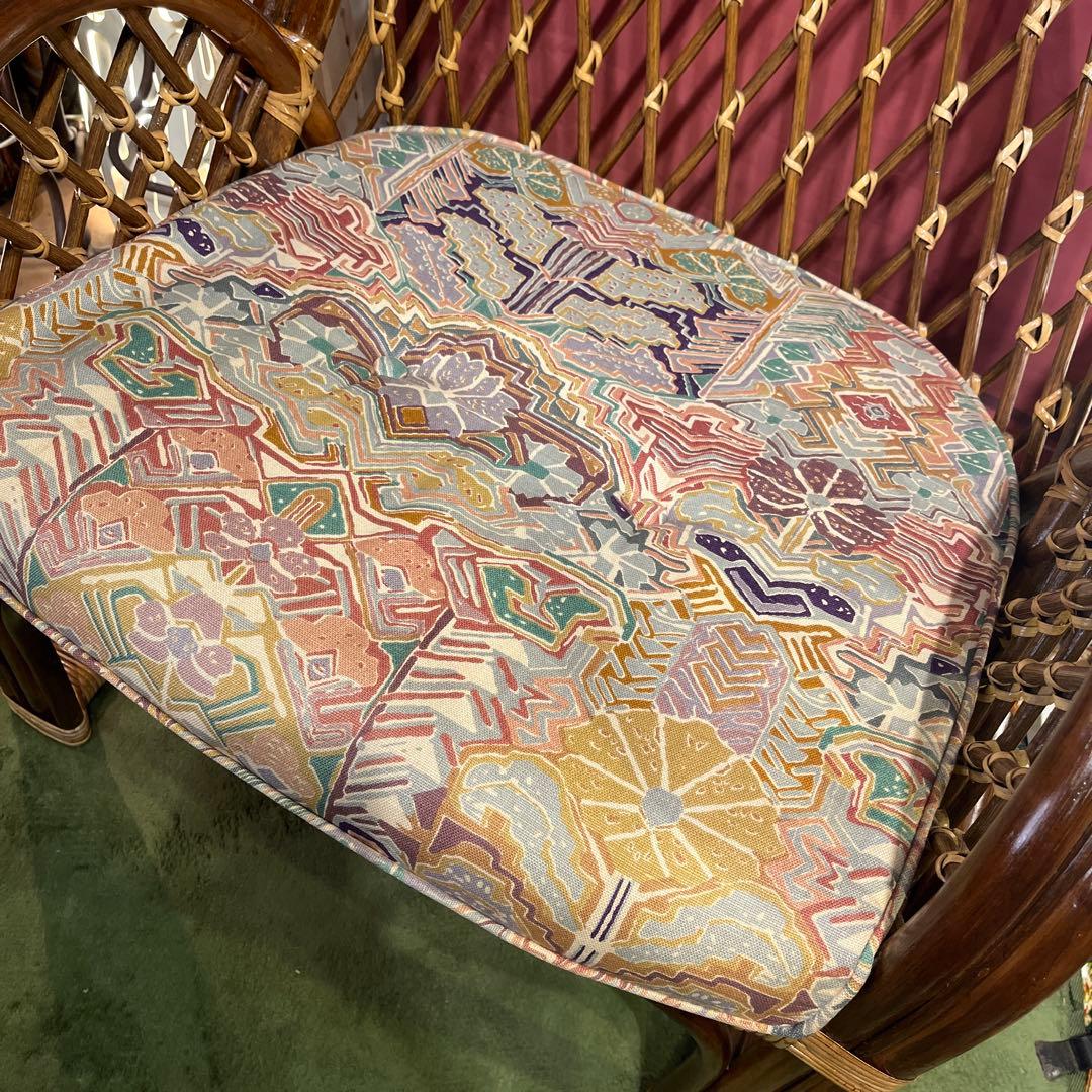 ペコ　ヴィンテージ 横浜Kazama 高級ラタン　軽量　アームチェア