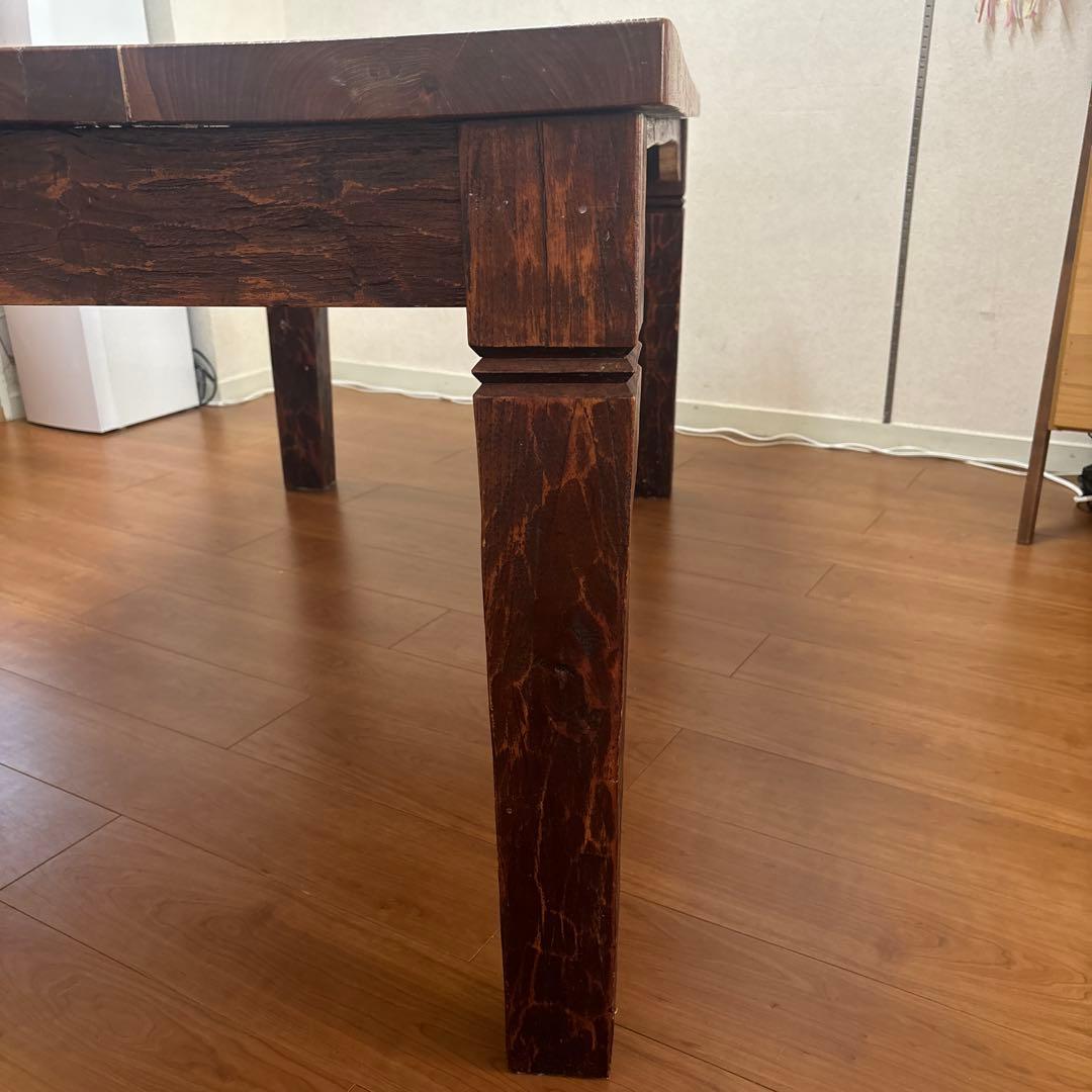 木製　ダイニングテーブル　無垢　150✖︎79 アンティーク　作業台　DＩY