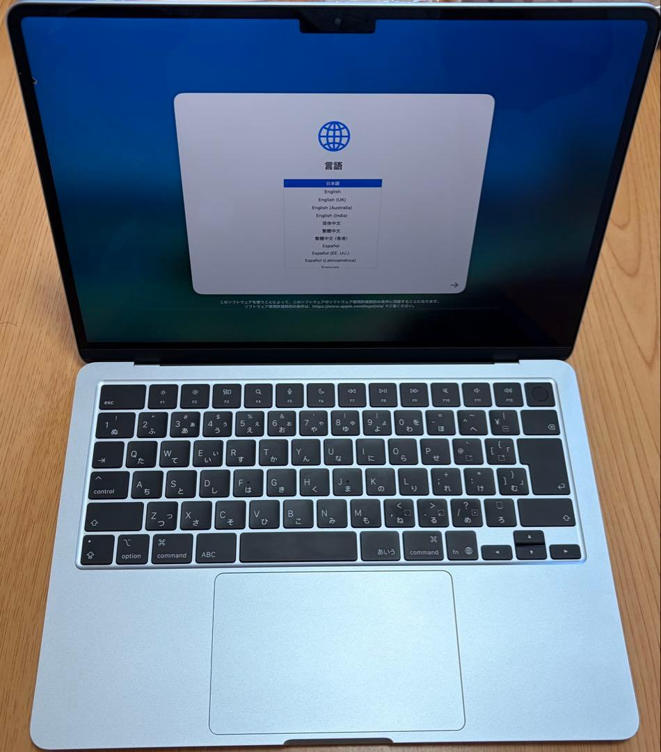 【美品】MacBook Air M4 16GB/512GB スカイブルー