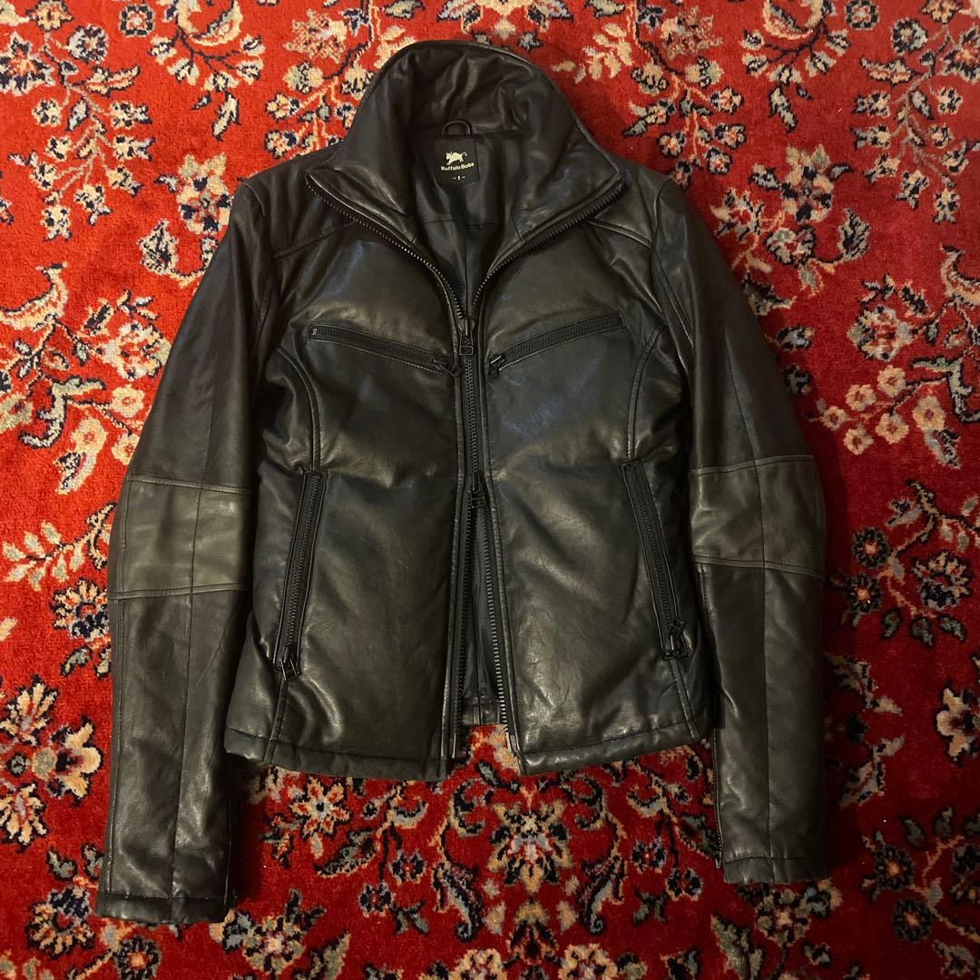 00s バッファローボブズ 羊革 シングルライダースジャケット ファントム