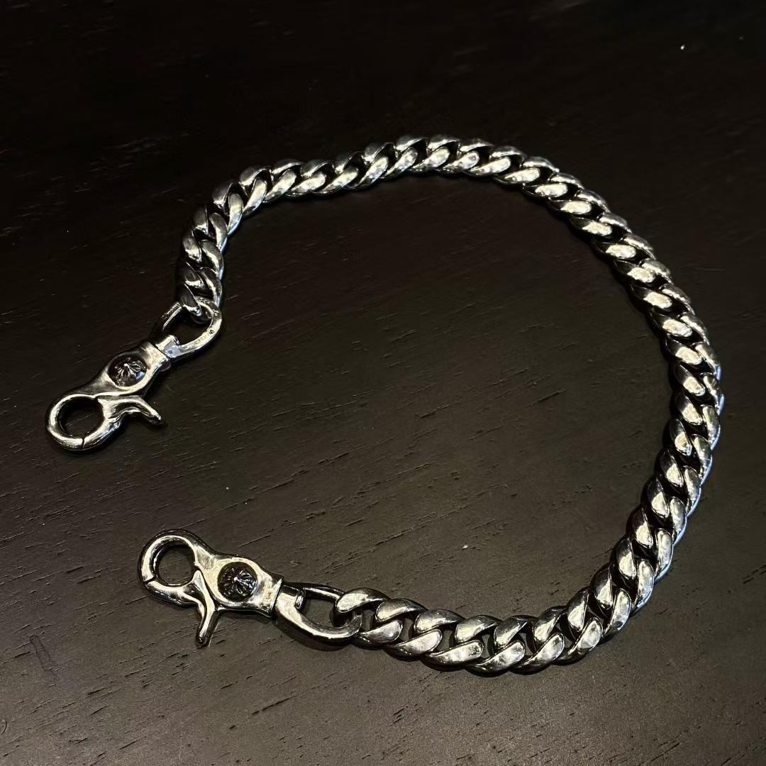 【美品】クロムハーツ クラシックウォレットチェーン ショート 2クリップ